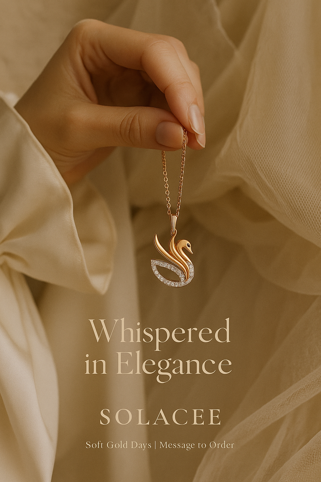 Elegant Swan Crystal Necklace