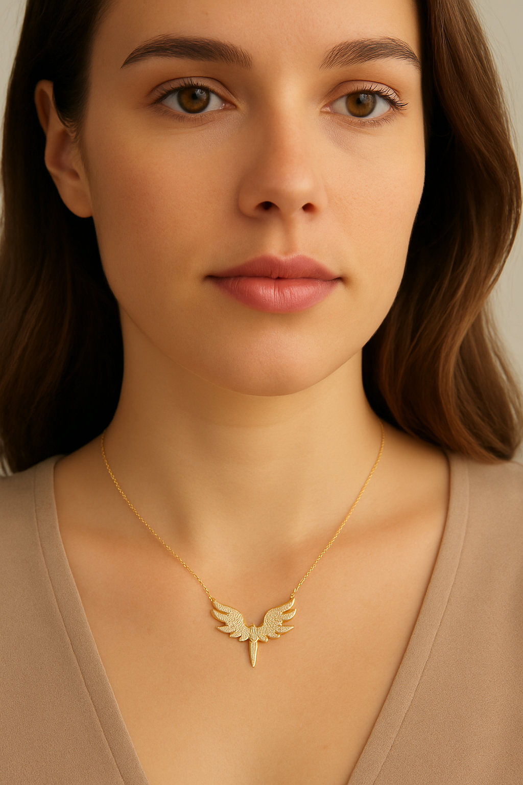 Angel Wing Diamond Necklace