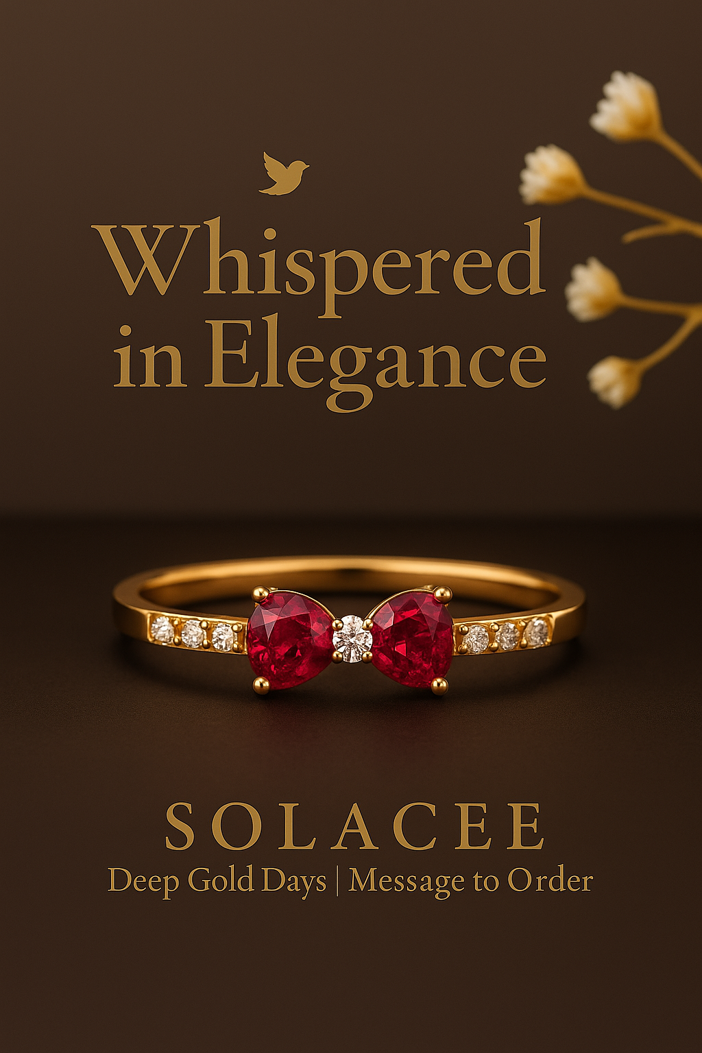 Golden Cross Diamond Ring