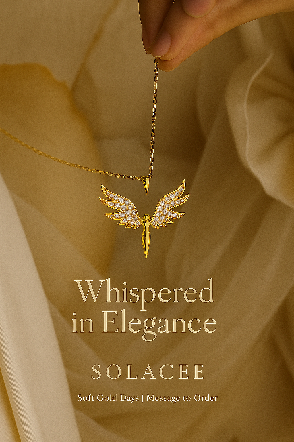 Angel Wing Diamond Necklace