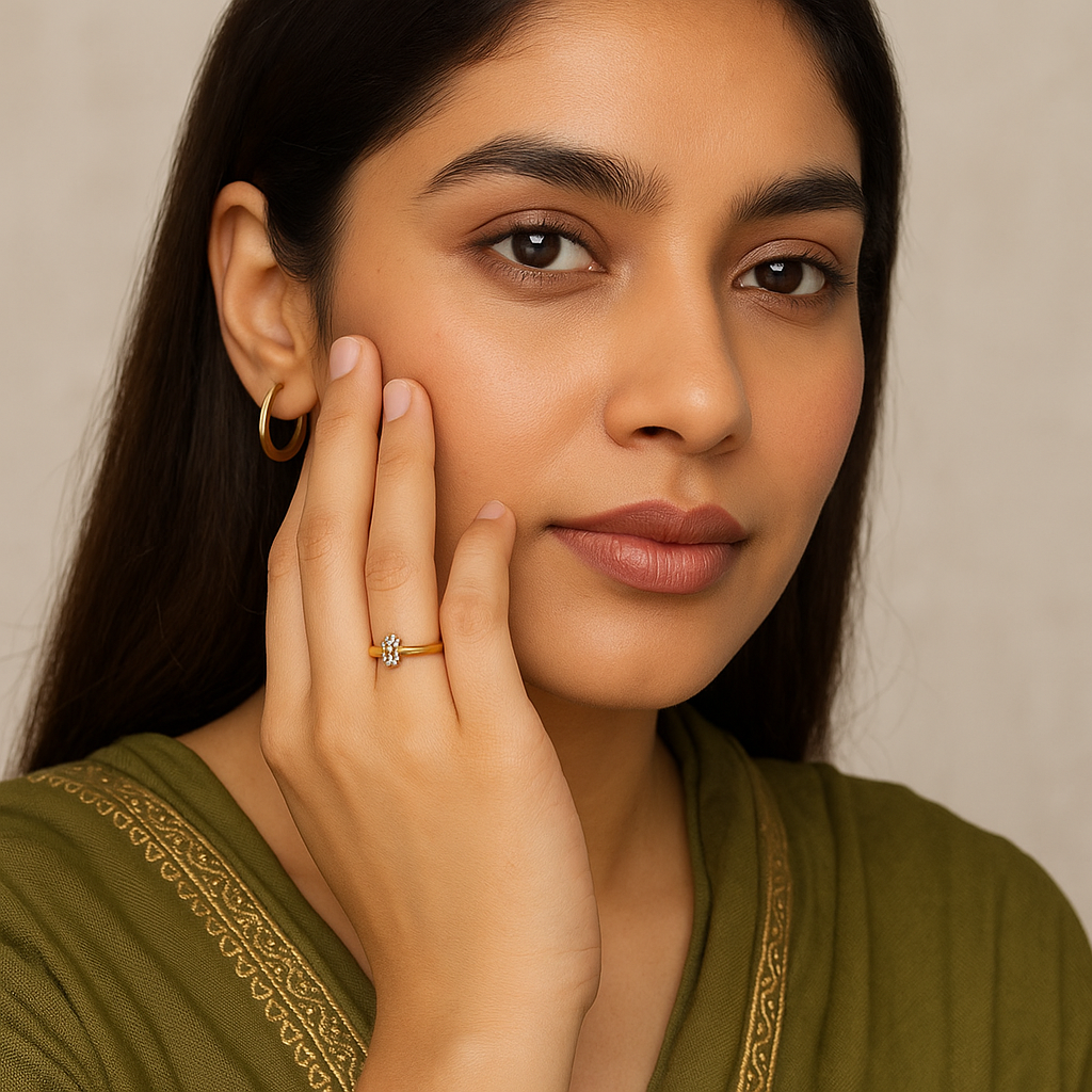 Golden Leaf Adjustable Ring