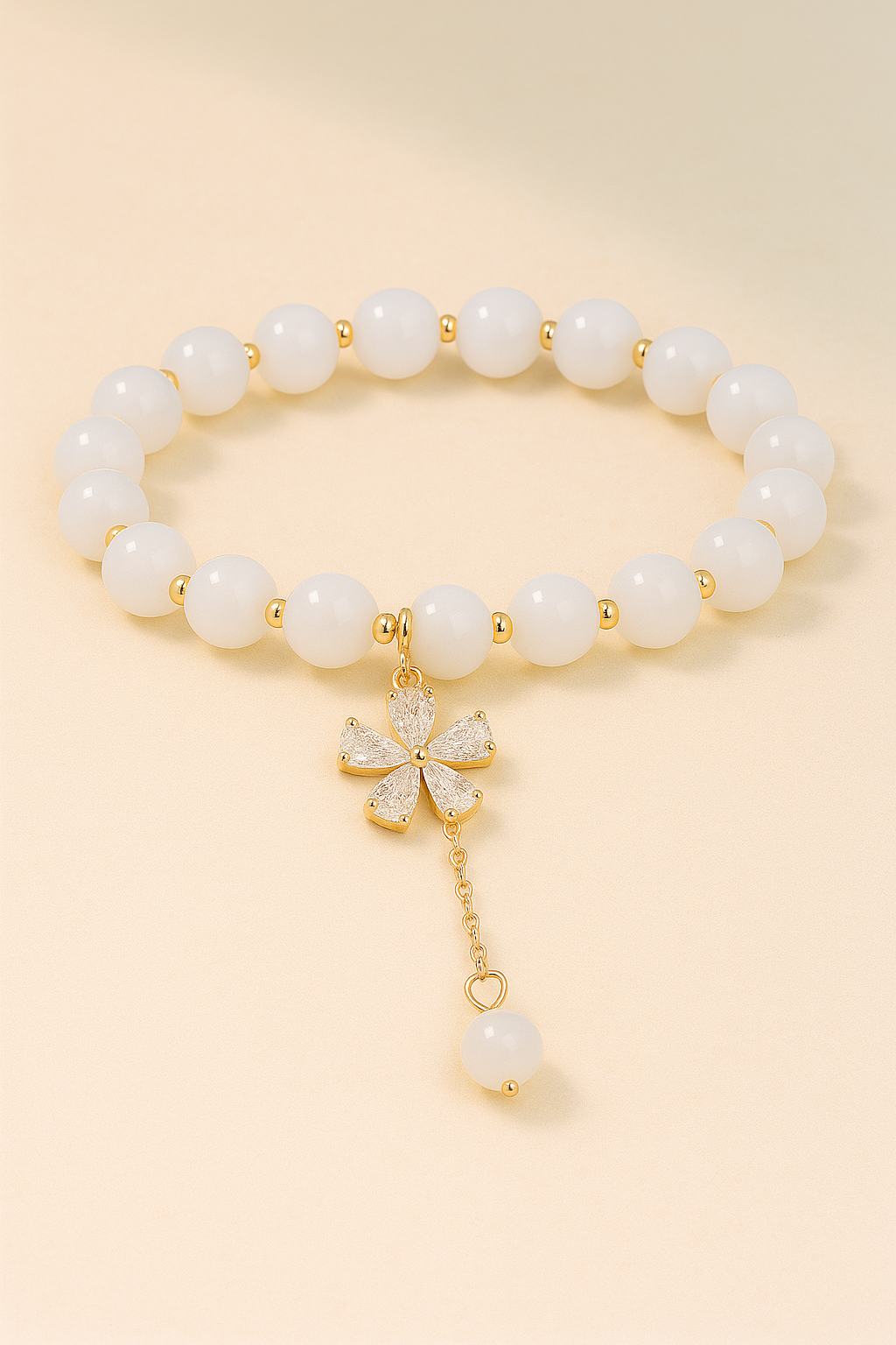 Ivory Petal Charm Bracelet