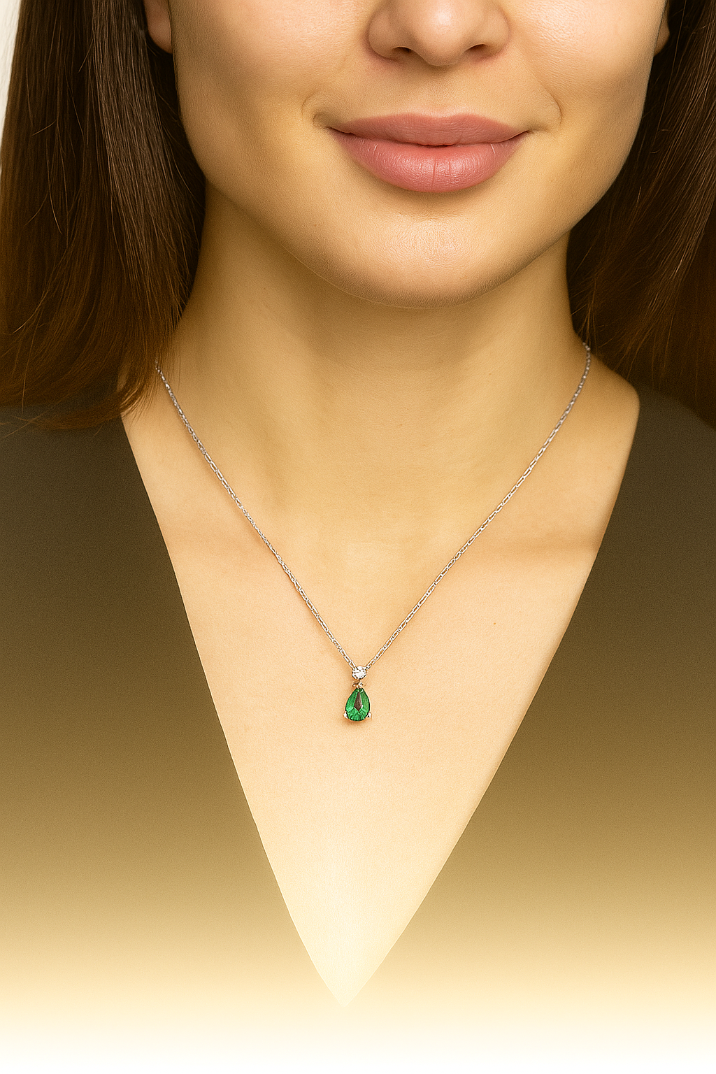 Emerald Teardrop Pendant