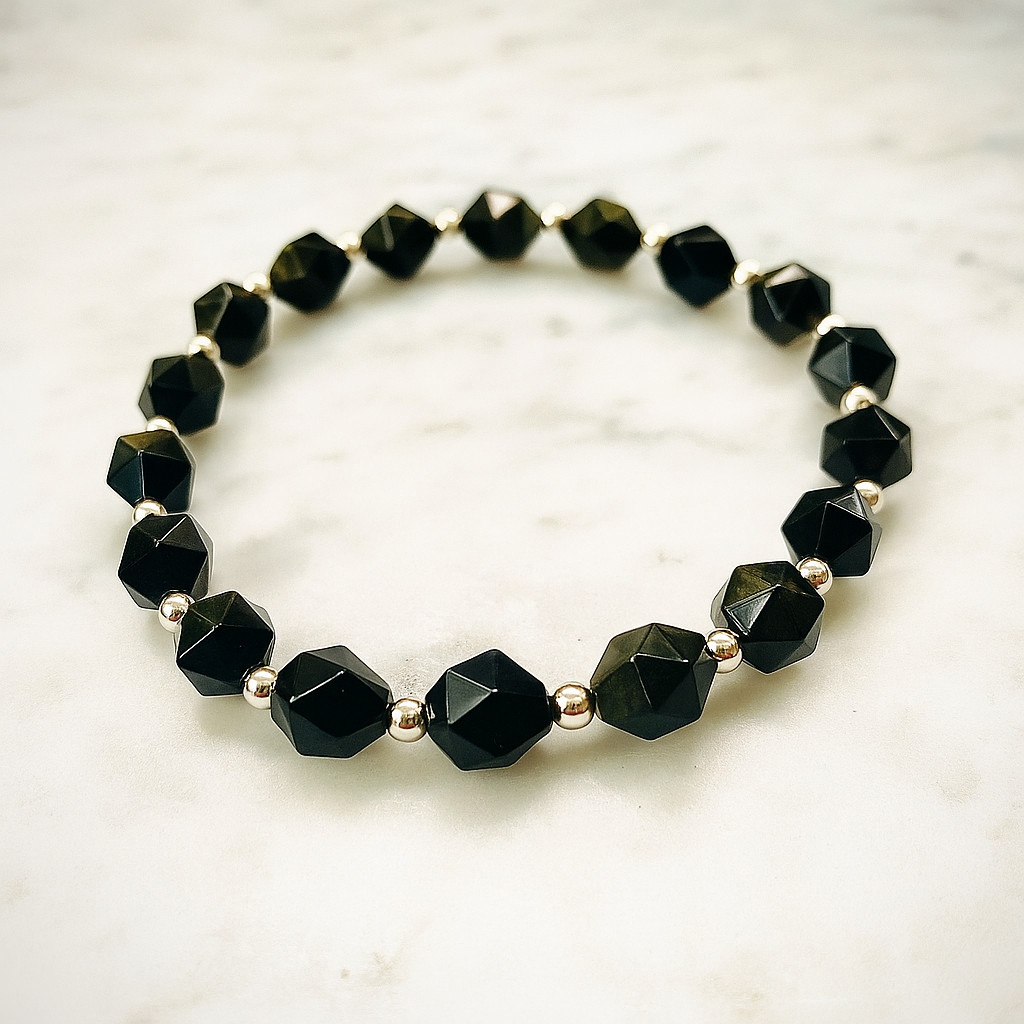 Midnight Gem Facet Bracelet