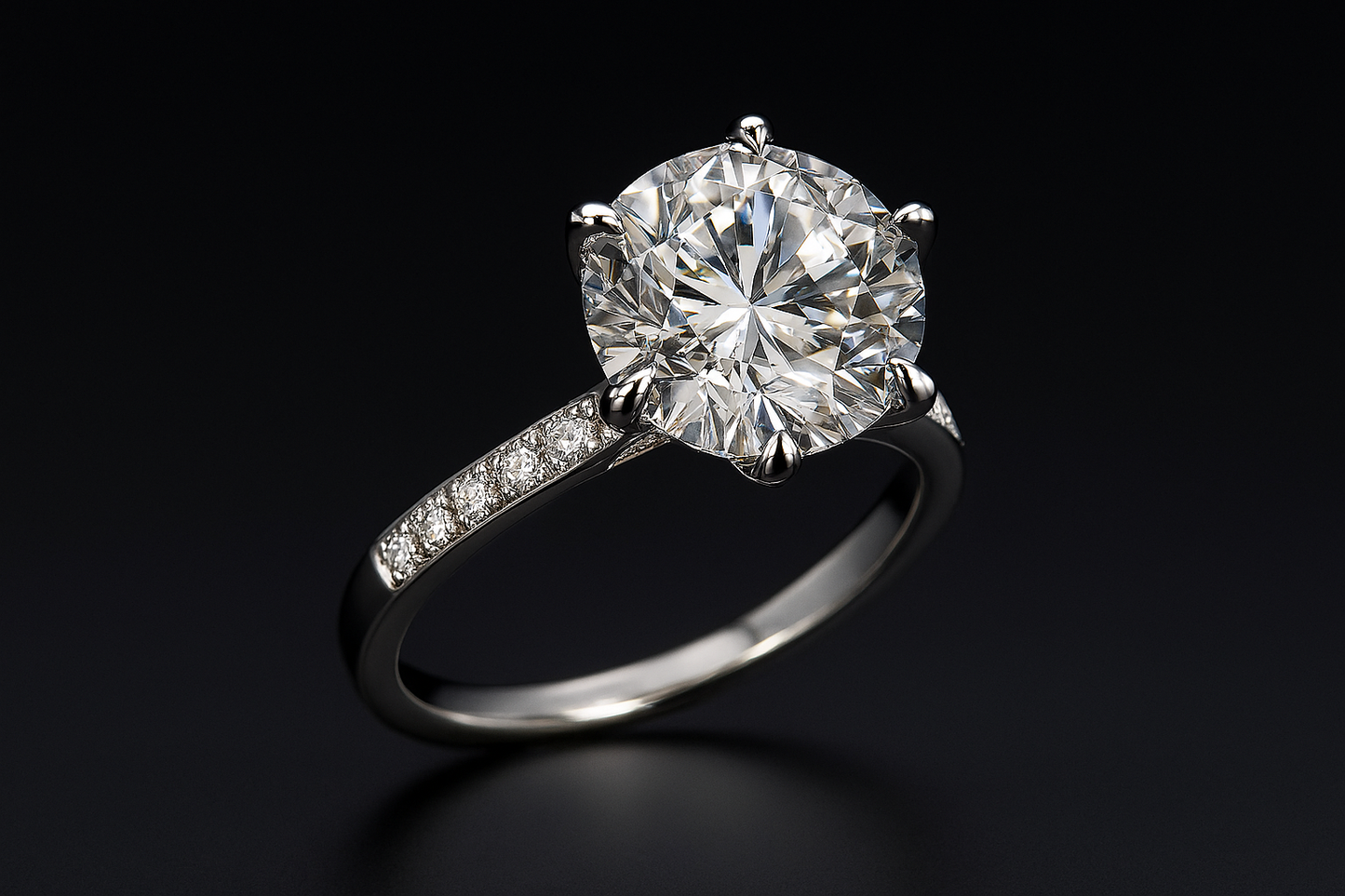 2.21ctw Natural Diamond Engagement Ring | 14K White Gold