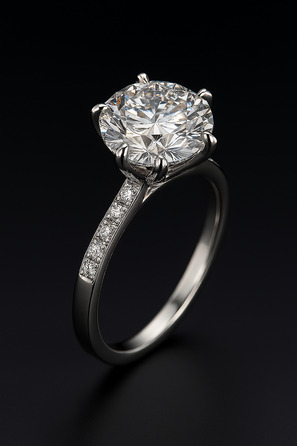2.21ctw Natural Diamond Engagement Ring | 14K White Gold