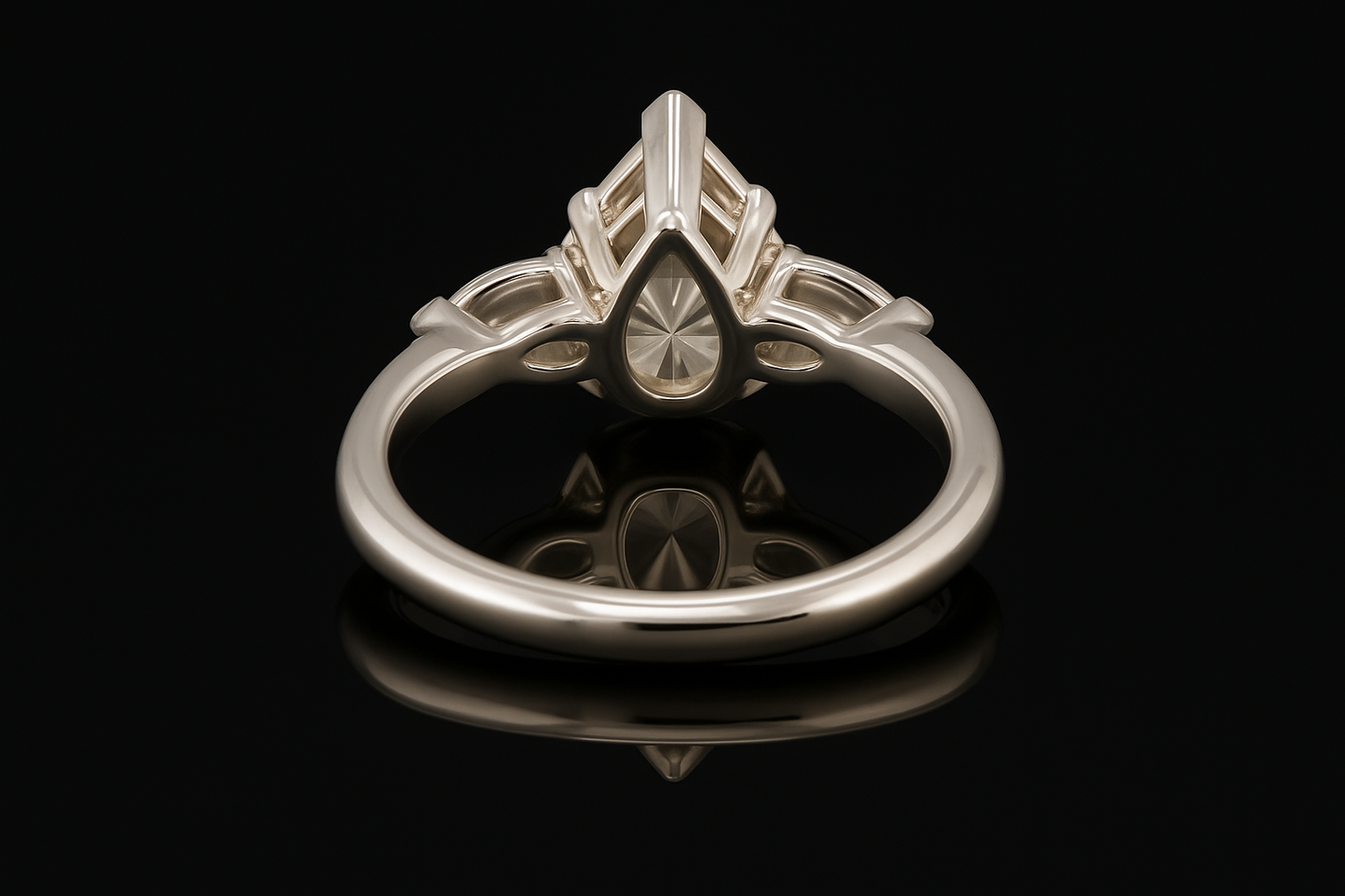 The Regal Teardrop – 2 Carat Pear-Cut Lab Grown Diamond Ring in 14k Gold