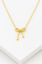 Golden Bow Charm Necklace