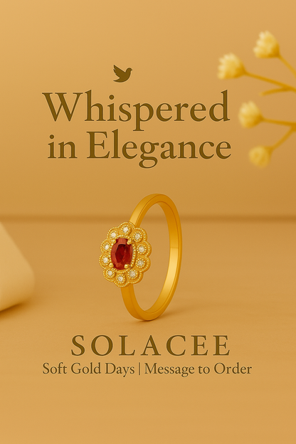 Vintage Garnet Bloom Ring