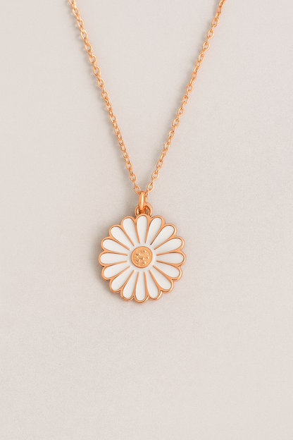 Enamel Daisy Blossom Pendant