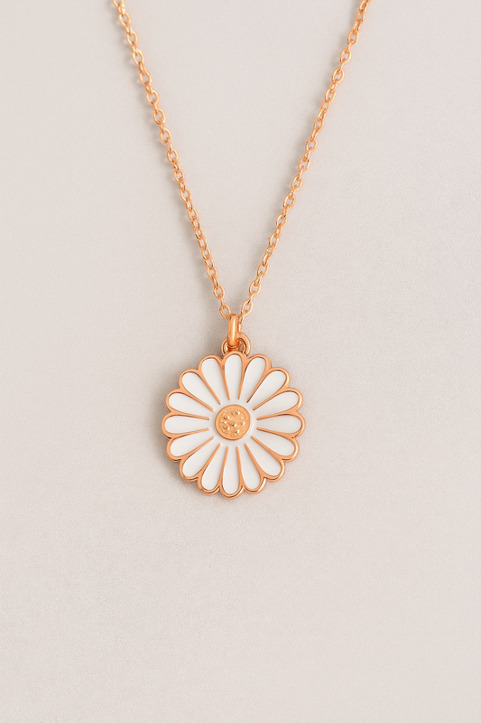 Enamel Daisy Blossom Pendant