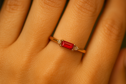 Golden Cross Diamond Ring