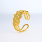 Golden Leaf Adjustable Ring