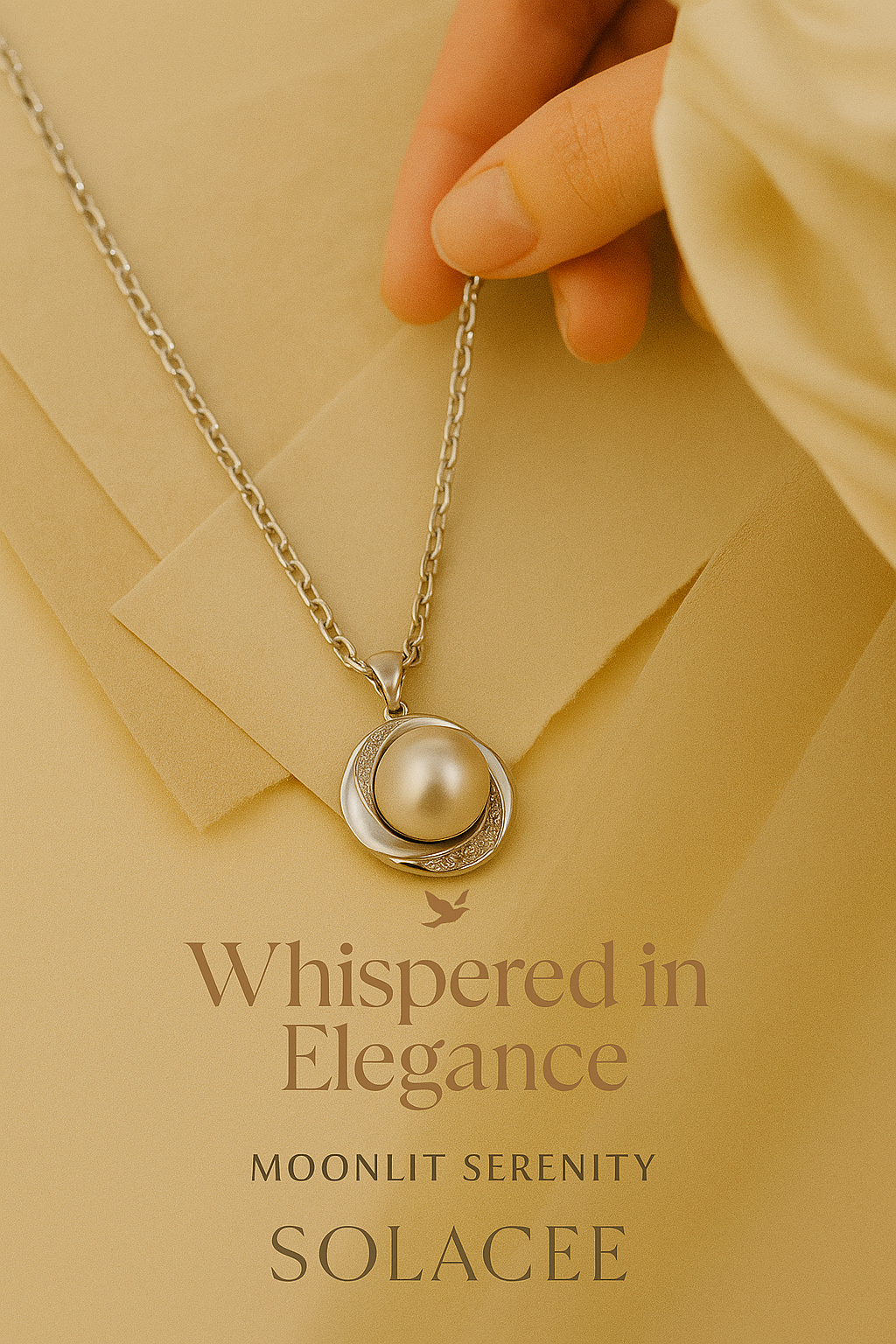 Pearl Orbit Silver Necklace