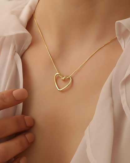 Minimalist Gold Heart Necklace