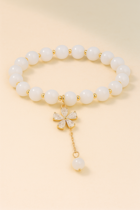 Ivory Petal Charm Bracelet