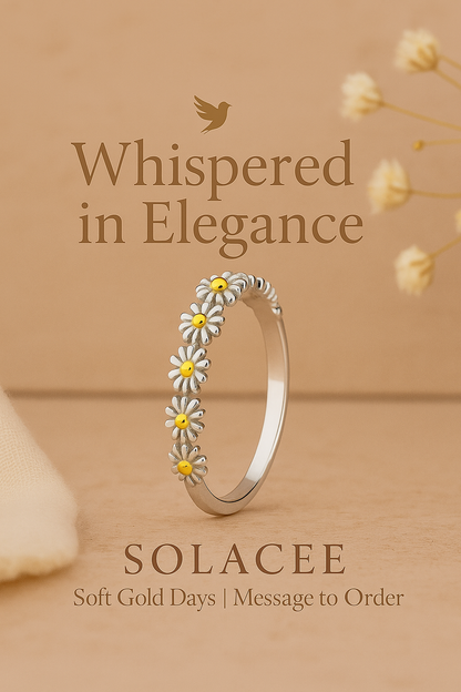 Silver Daisy Flower Ring