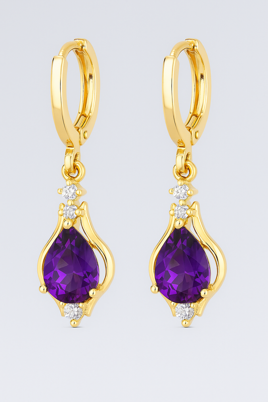 Royal Purple Teardrop Earrings