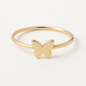 Butterfly Charm Gold Ring