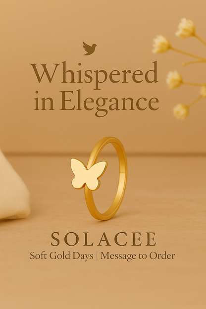 Butterfly Charm Gold Ring