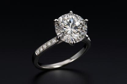 2.21ctw Natural Diamond Engagement Ring | 14K White Gold