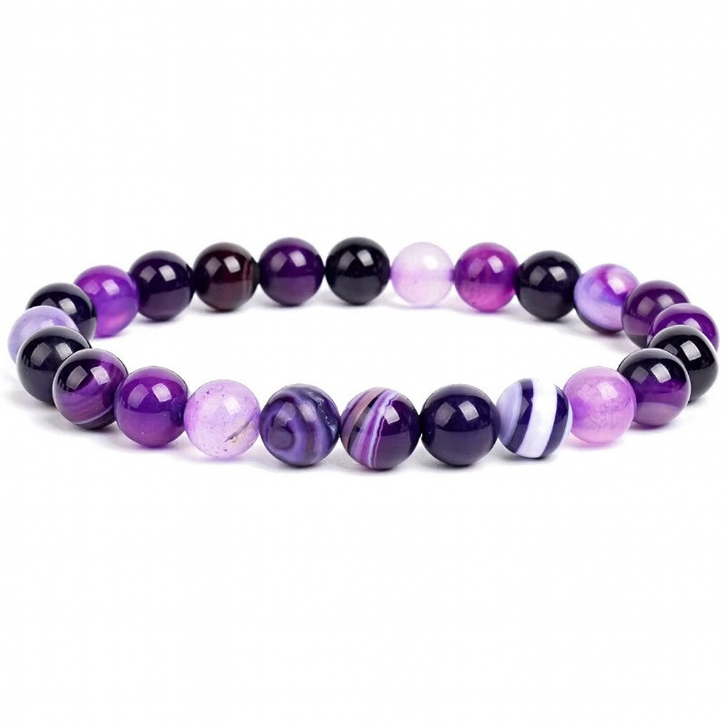 Purple Agate Aura Bracelet