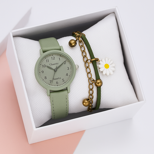 Women Watches Bracelet Set