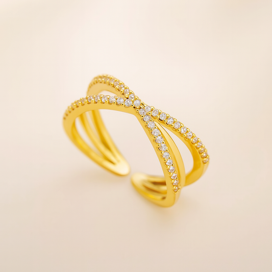 Dual-Band Heart Accent Ring