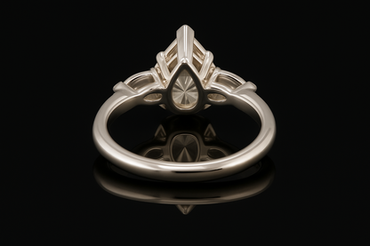 The Regal Teardrop – 2 Carat Pear-Cut Lab Grown Diamond Ring in 14k Gold