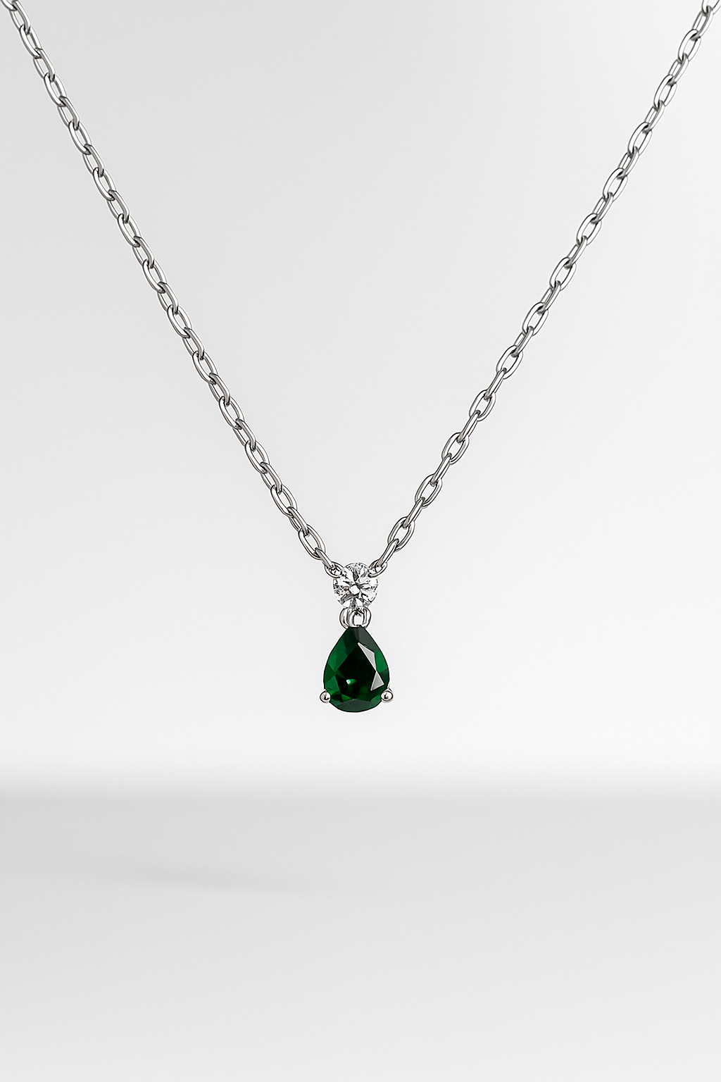 Emerald Teardrop Pendant