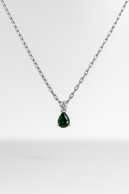 Emerald Teardrop Pendant
