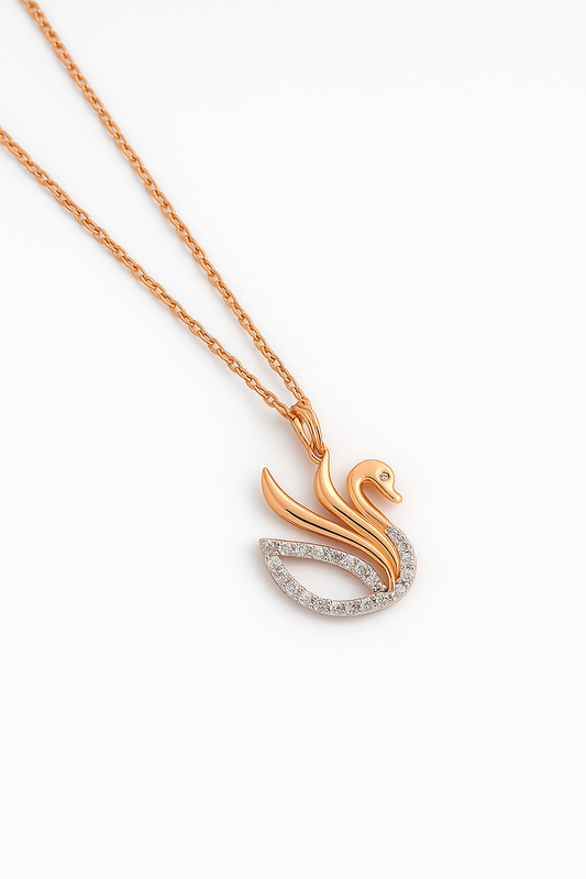Elegant Swan Crystal Necklace
