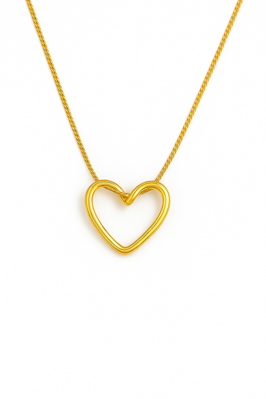 Minimalist Gold Heart Necklace