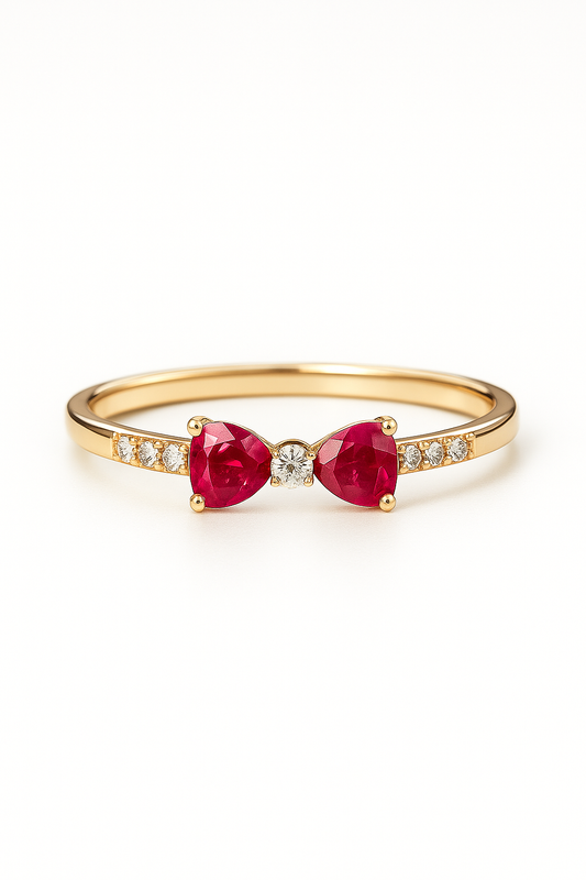 Golden Cross Diamond Ring